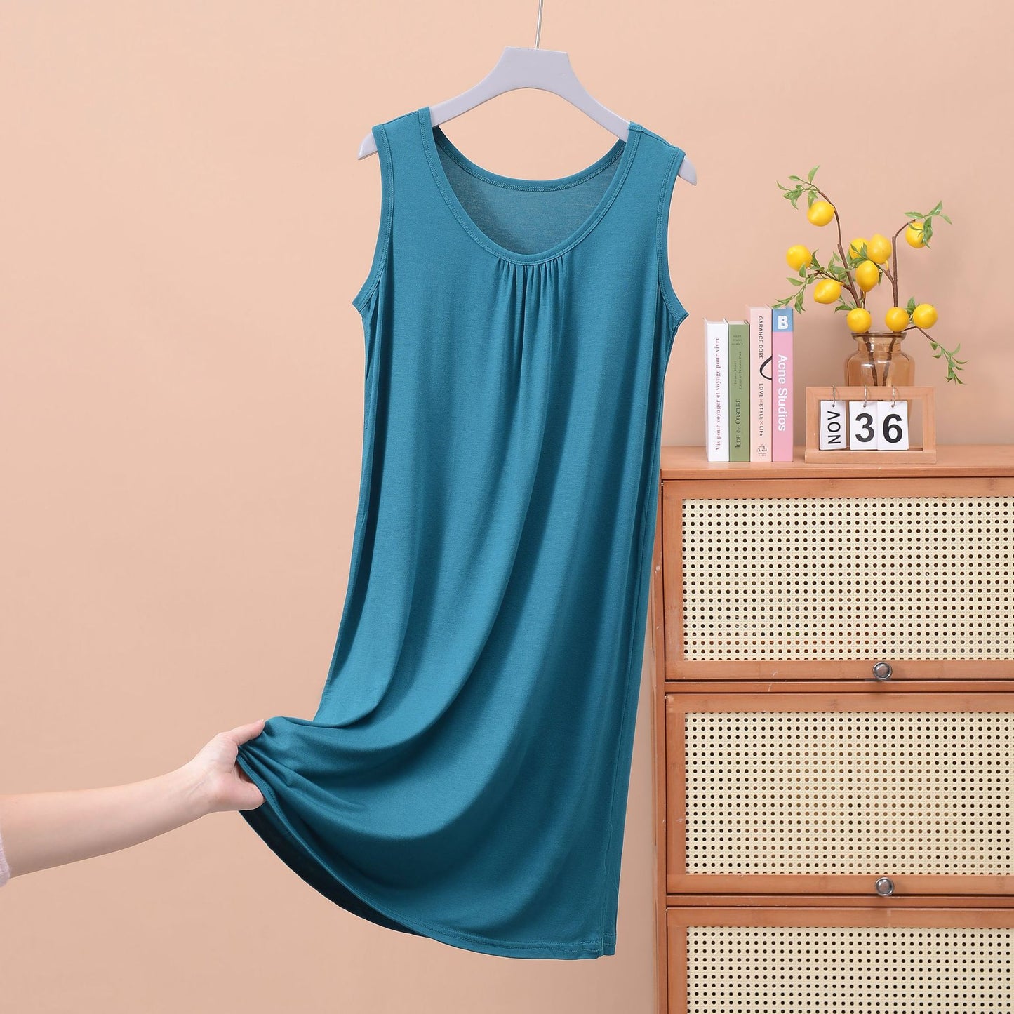 Plus Size Round Neck Ruffled Sleeveless Maxi Dress - Comfortable Casual Style