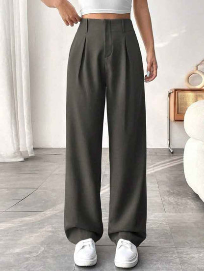 Ladies' High-waisted Slim-fit Suit Pants Wide-leg Floor-dragging Pants