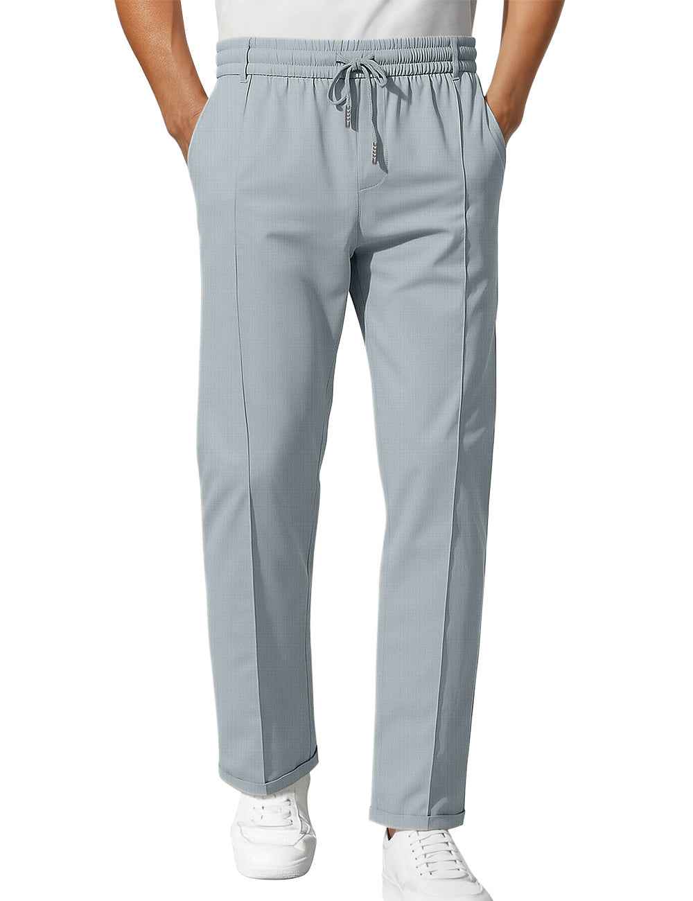 Solid Color Casual Simple Men's Slim Fit Tapered Pants