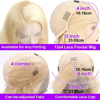 4x4 Lace Closed Non-toxic Wig, Synthetic Wig, Straight Wave Head, 10-inch Non-adhesive Lace Front Piece, Suitable For The Whole Scene. - DropOnline.co