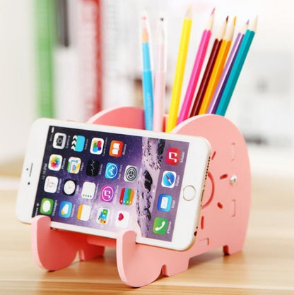 Multi-function pen holder creative student cartoon children desktop small storage box - DropOnline.co
