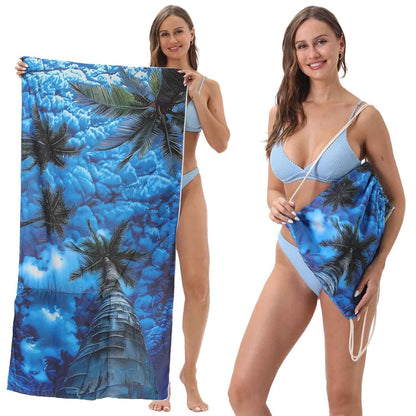One-piece Beach Towel Versatile Bag Storage
