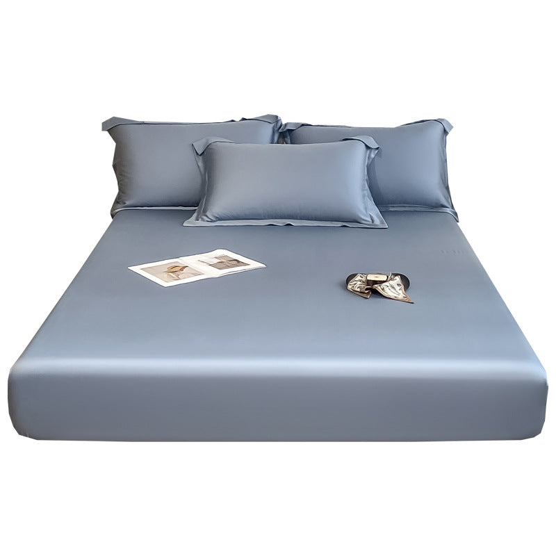 Tencel Fitted Bed Sheet Summer Scandinavian Solid Color