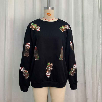 Women's Christmas Ginger Sequined Sweater
