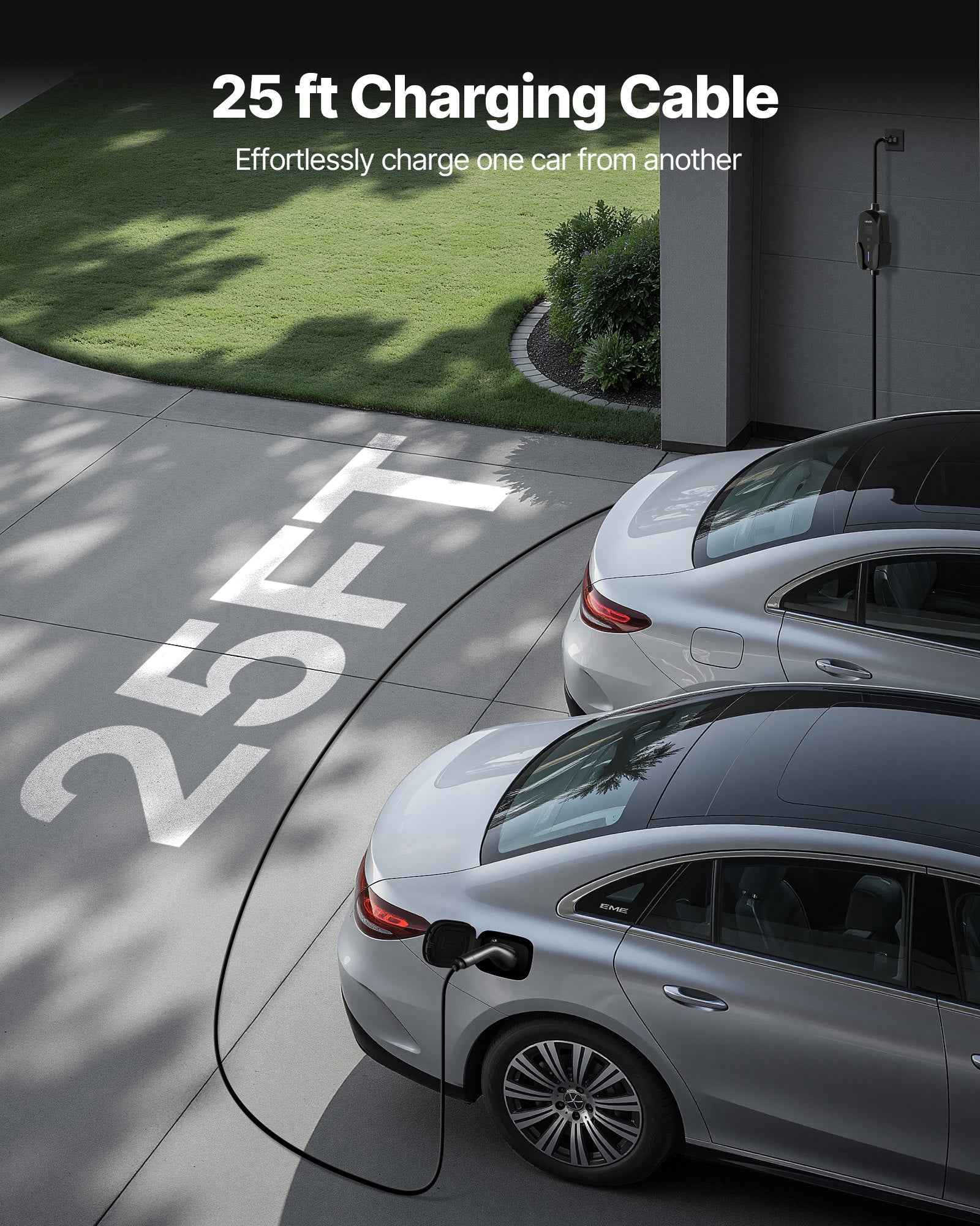 Level 1&2 EV Charger Portable Charger 16A Adjustable Current 120V 240V With LCD