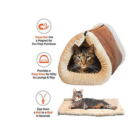 Dog House Cat House - Cozy Indoor Pet House Bed with Roof for Small to Medium Pets