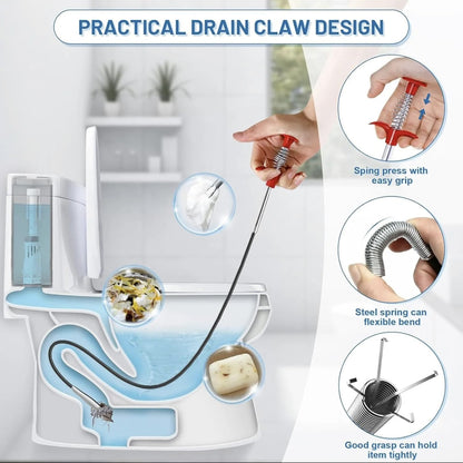 Drain Snake, 63in 33in Drain Clog Remover, 60cm 160cm Spring Pipe Dredging Tools, Drain Cleaner Sticks Clog Remover Cleaning Tools, Gutter Cleaning Tools Drain Cleaner For Toilet Sewer Shower Kitchen - DropOnline.co