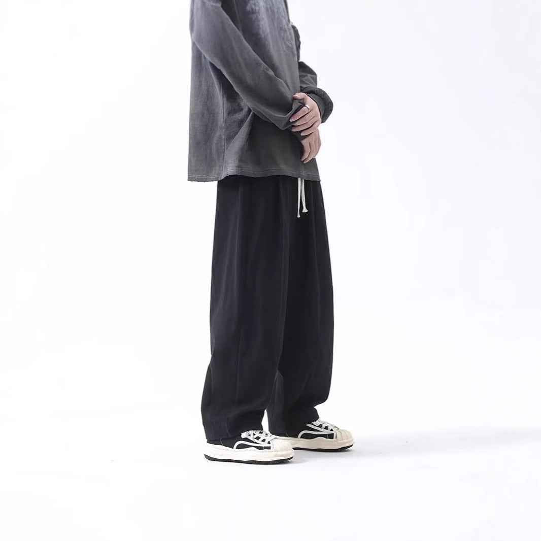 Cotton Men's Loose Wide Leg Pants