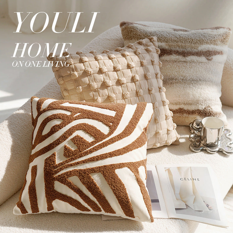 Retro Knotted Pillow Cushion - Vintage Style Decorative Throw Pillow