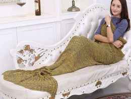 Mermaid Tail Knitting Sleeping Blanket