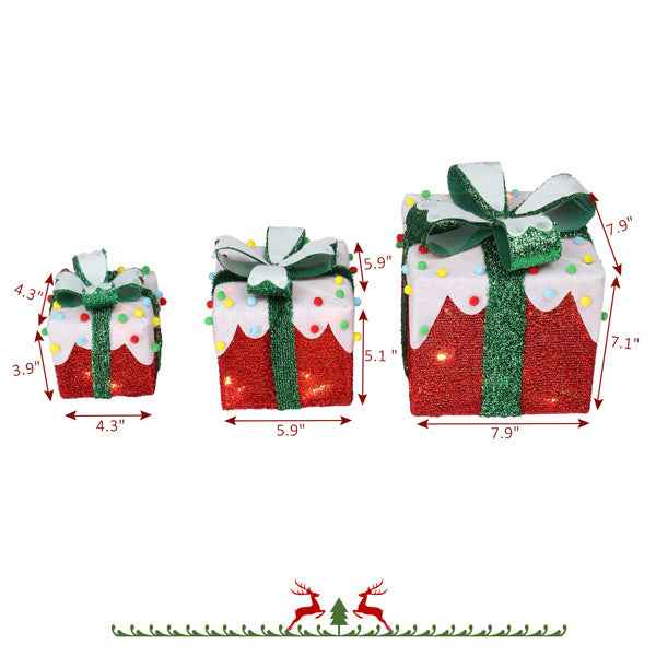 3pcs 60 Iceberg Effect Colored Cotton Balls - Battery Courtyard Gift Box Decoration - DropOnline.co