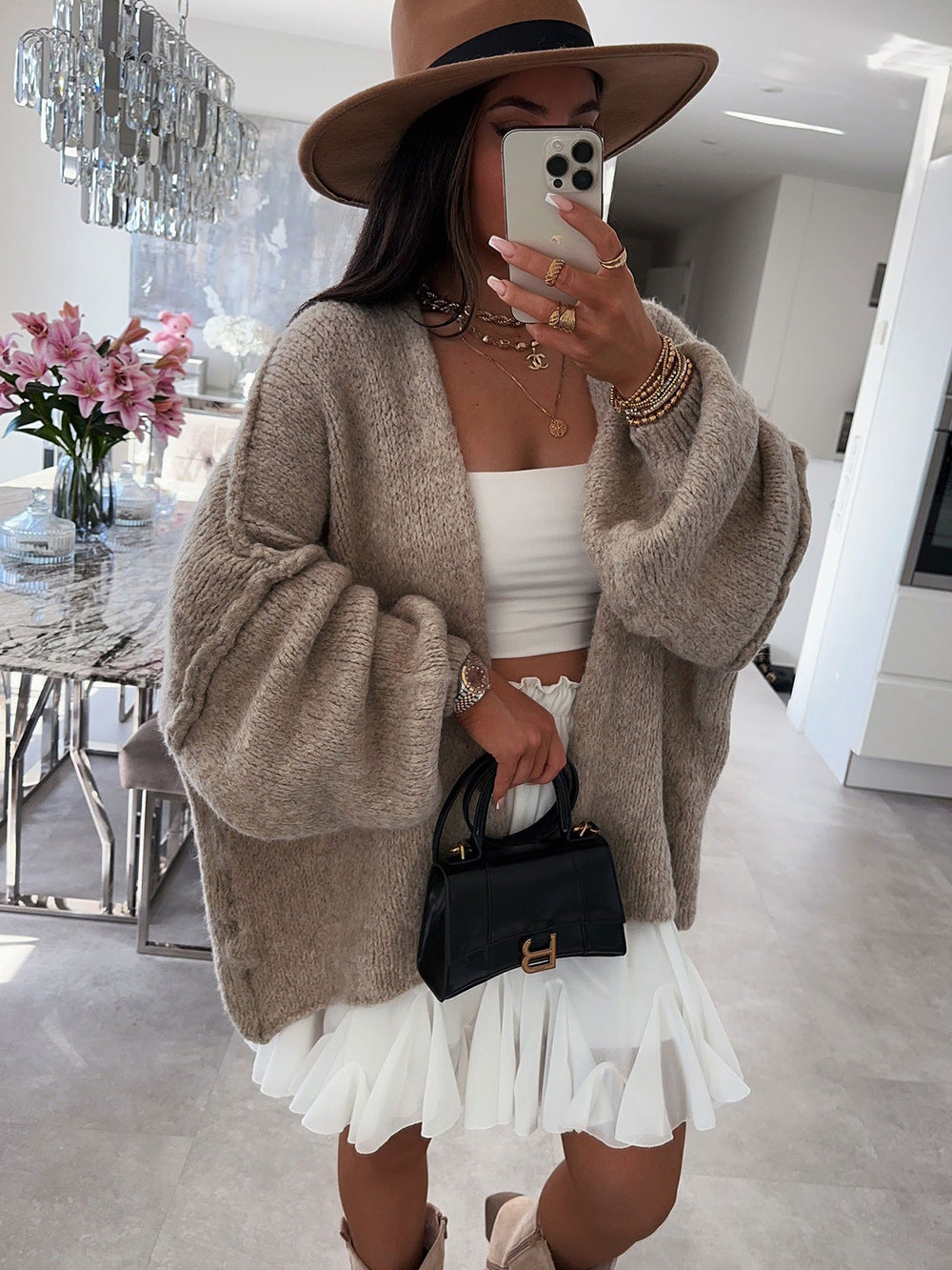 Loose Knitted Cardigan for Women