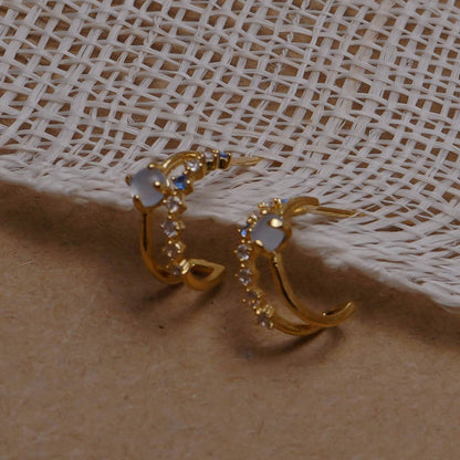 Ladies vintage opal earrings - DropOnline.co