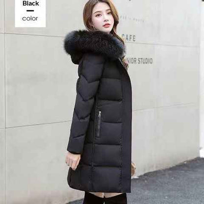 New Women's Mid-length Thick Temperament Coat
