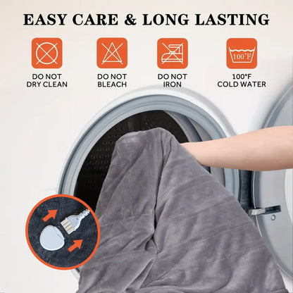 Heated Blanket Queen Size With Dual Zone Control - 10 Heat Settings Electric Throw Blanket With Automatic Shut Off Timer, Machine Washable Soft Flannel - DropOnline.co