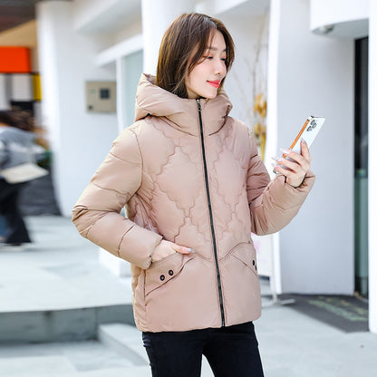 Cotton Coat Rhombus Thickened Cotton Coat Fleece-lined Cotton Coat Jacket - DropOnline.co