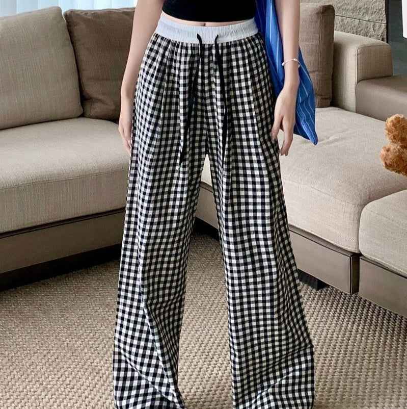 Women's Thin High-Waist Drape Straight Versatile Casual Pants