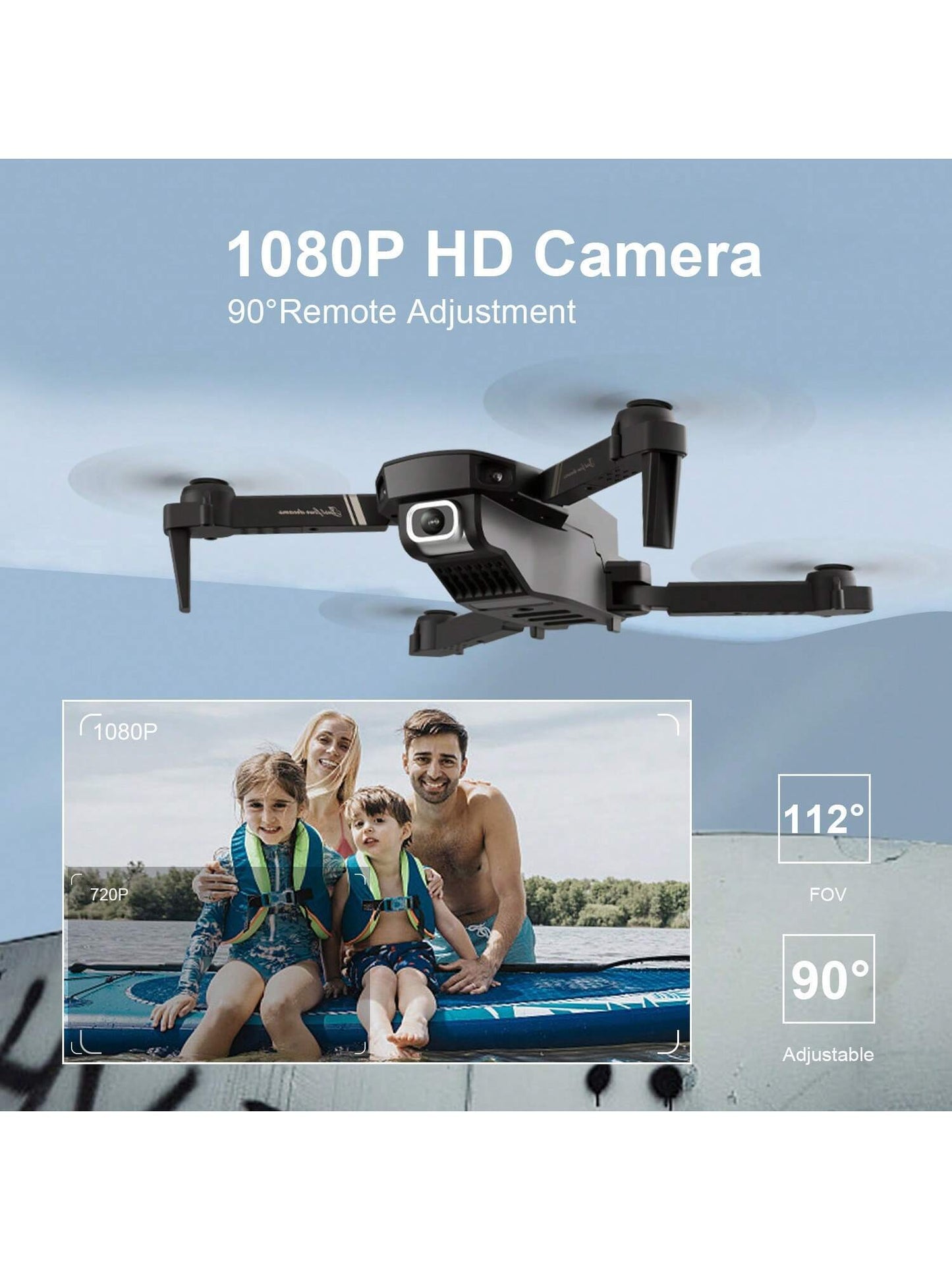 4DRC V4 Mini Drone - 4K Camera with 3 Batteries