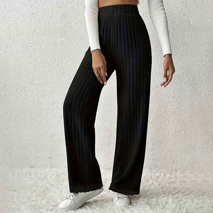 Women's Draping Elastic Trousers With Medium Elasticity