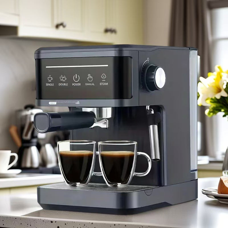 Italian Semi-Automatic Espresso Machine - Compact Home Coffee Maker