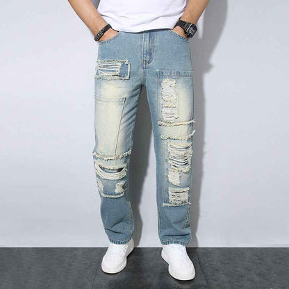 Men's Straight Wrinkle-resistant Loose Casual Jeans