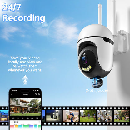 3MP PTZ Wireless Indoor Outdoor Mini Camera CCTV Network Security System Wifi Camera - DropOnline.co