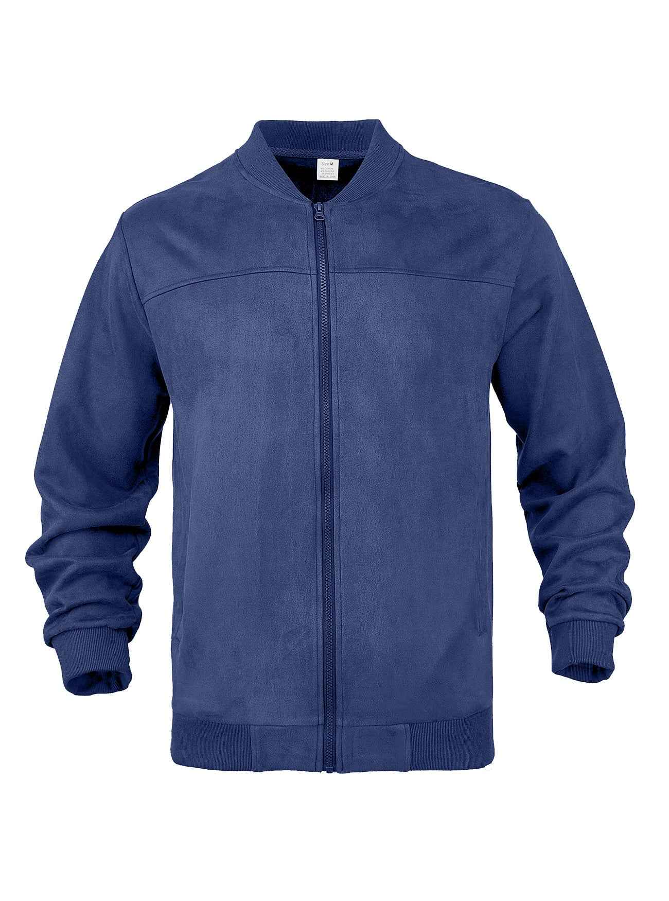 Men's Solid Color Minimalism Casual Suede Zip Jacket