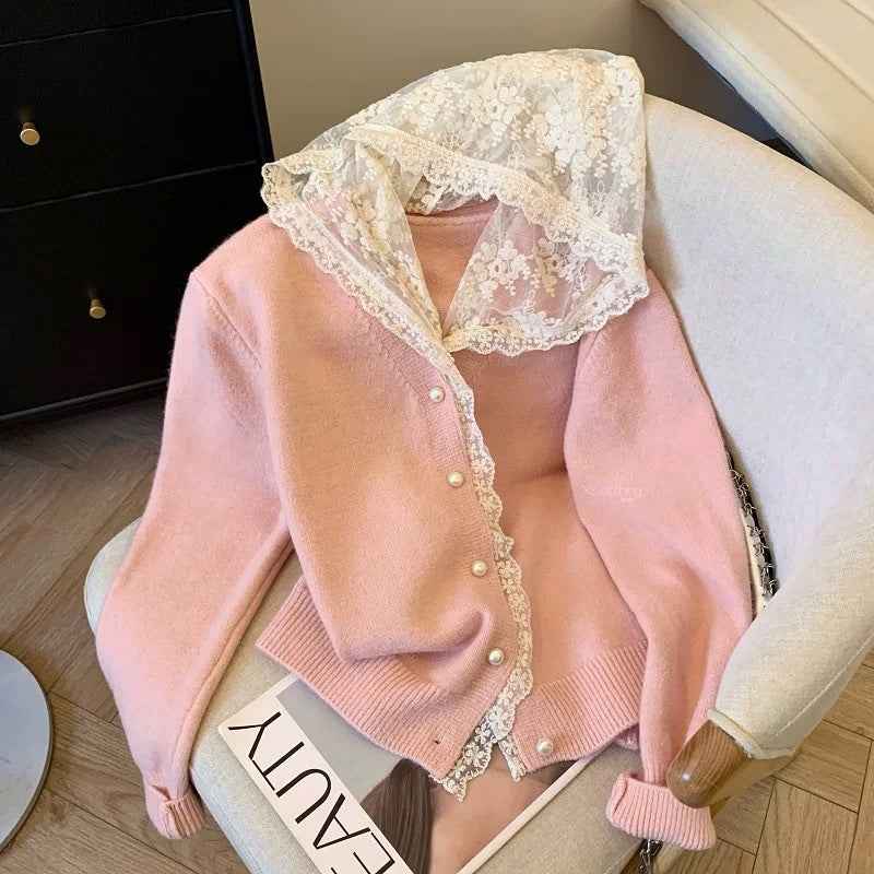 Lazy Chic Sweater Coat Loose French Top