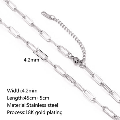 Stainless Steel Vacuum Vapor Plating 18K Gold Color Protection Lip Chain - DropOnline.co