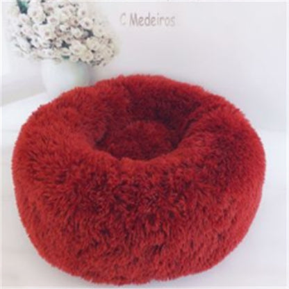 Round Long Hairy Autumn And Winter Nest Pad Cat Mattress - DropOnline.co