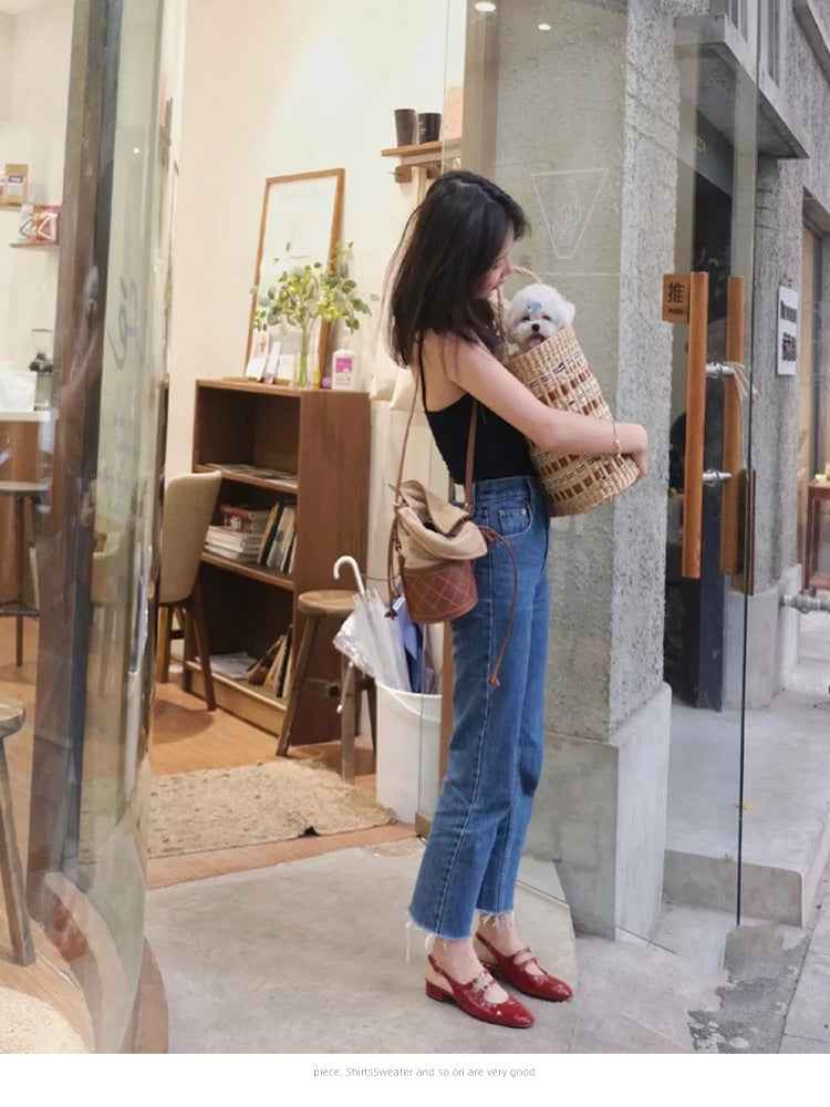 Women's Square-toe Low-block-heeled Closed-toe Pumps