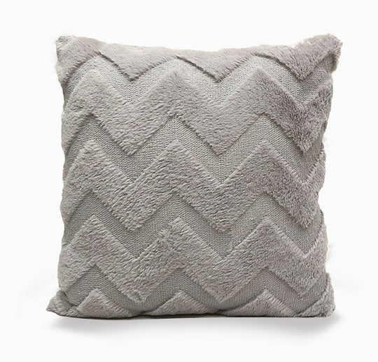 Plush Solid Color Sofa Pillowcase Living Room Cushion