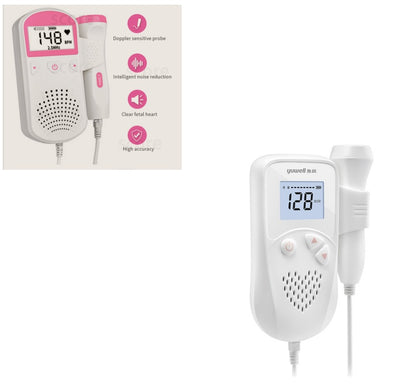 Fetal Heart Rate Monitor - Home Pregnancy Baby Heartbeat Detector & Doppler - DropOnline.co