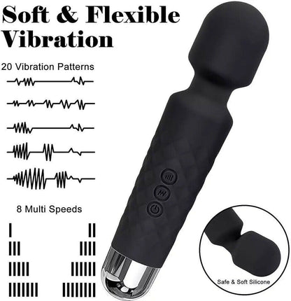 Magic Massage Wand Muscle Relaxation Massager 20 Speed Vibrating Full Body Therapy Motor - DropOnline.co