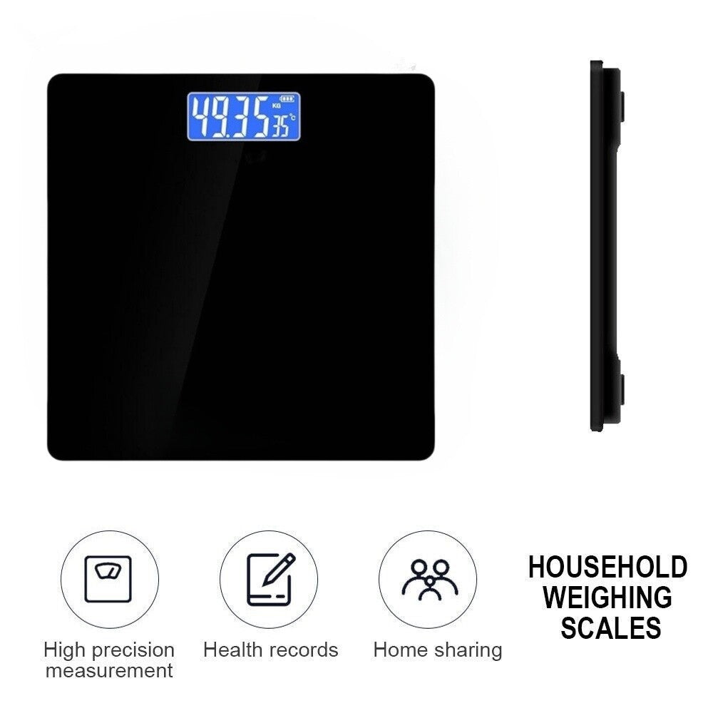 Digital Bathroom Scale - High Precision Electronic Body Weight Scale with LED Display