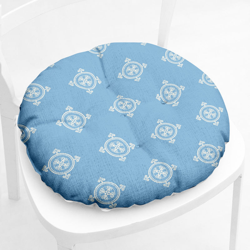 Home Round Square Chair Cushion Cotton Linen