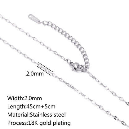 Stainless Steel Vacuum Vapor Plating 18K Gold Color Protection Lip Chain - DropOnline.co