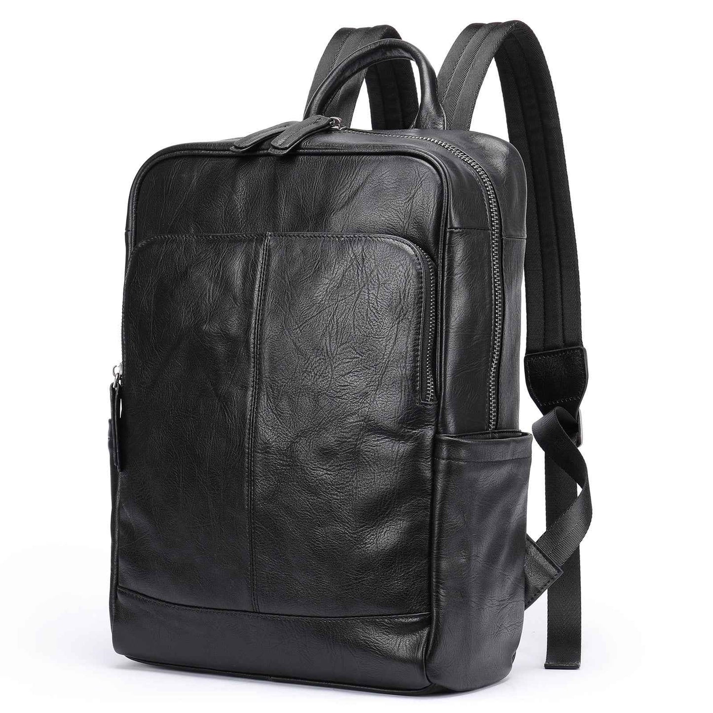 Genuine Leather Men's Backpack Business