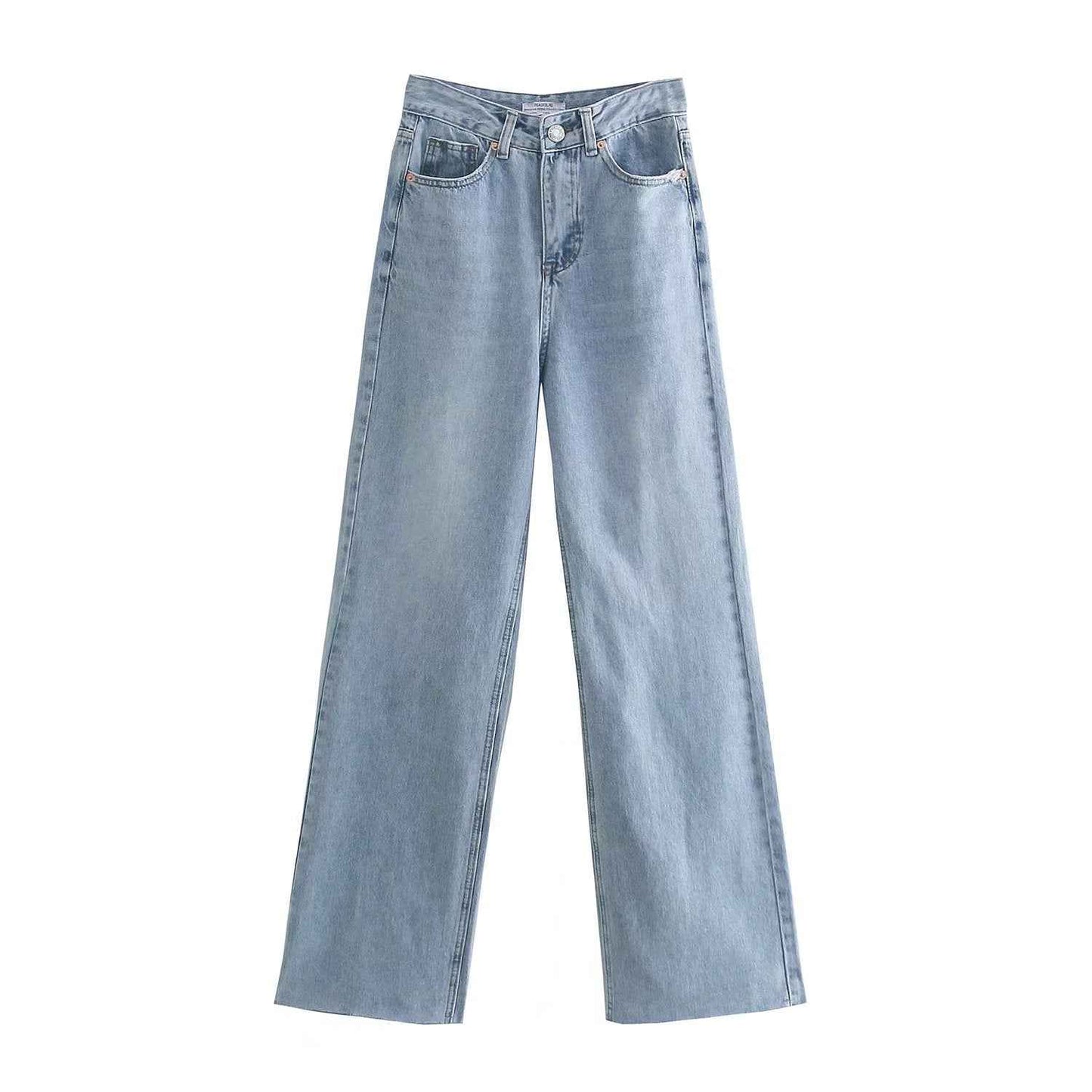 Women's High Waist Colorful Jeans Loose Slimming Wide Leg Pants