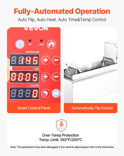 Commercial Automatic Donuts Making Machine Doughnut Maker Single Row 90 PCS/H