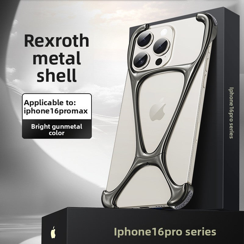 Premium Zinc Alloy iPhone Case - Frameless Anti-Drop Protection