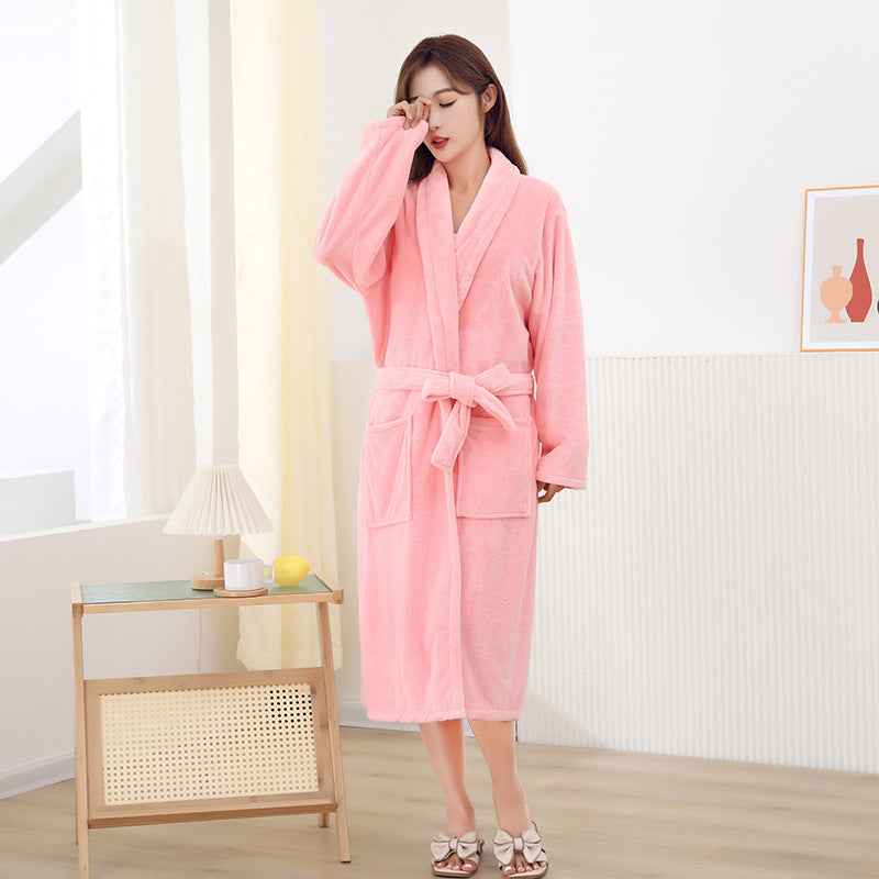 Coral Fleece Bath Towel Plus-sized Water-absorbing Quick-drying