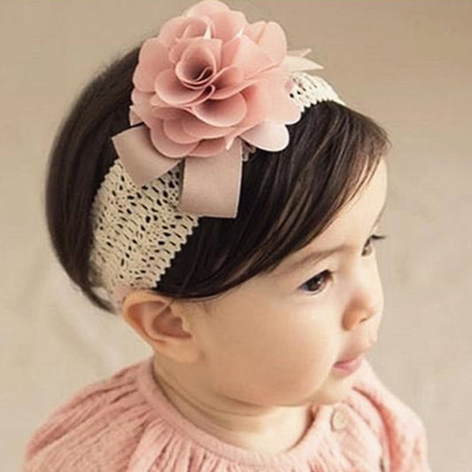 Baby Lace Flower Headband - Delicate Fabric Headband for Infant Girls