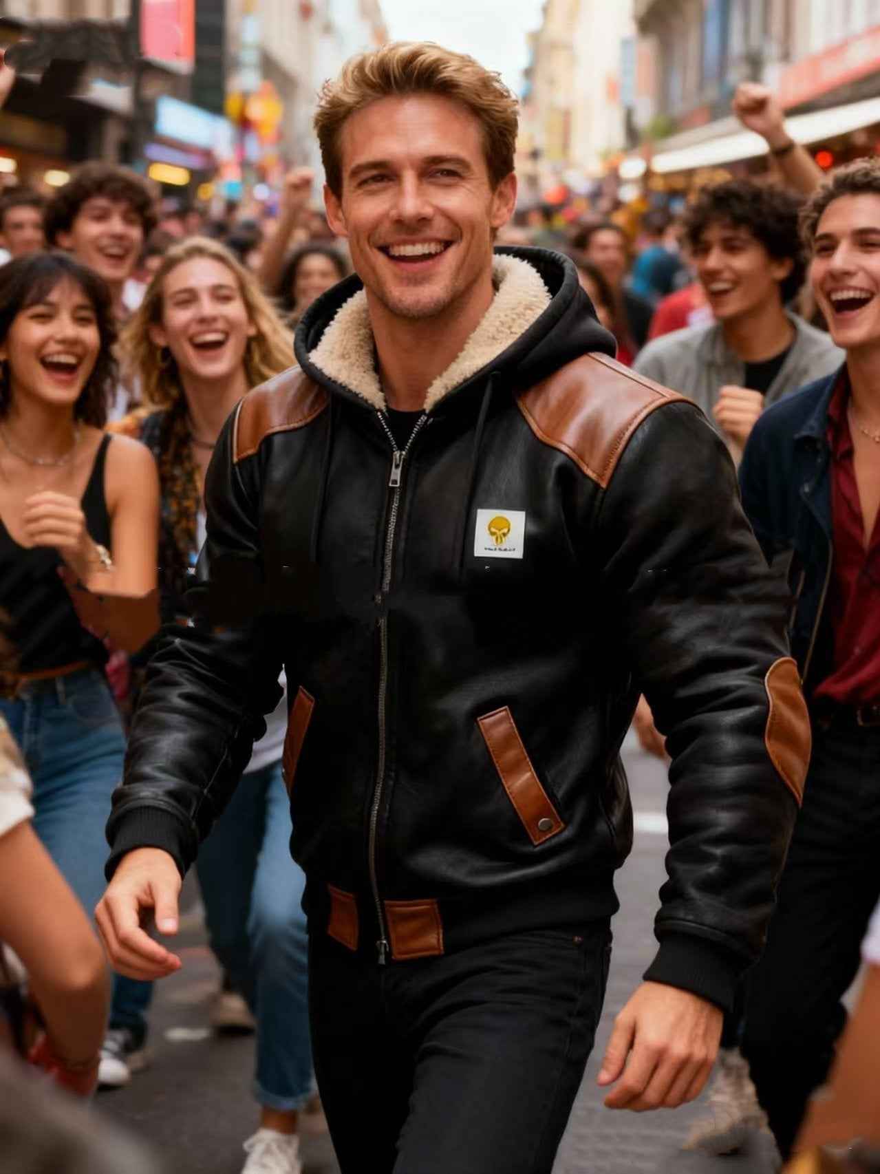 Men's Winter Fleece-Lined Thick Hooded Jacket