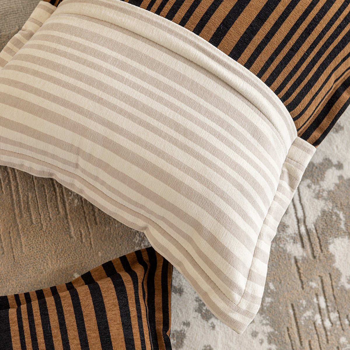Leather Braid Decorative Pillow - Artisan Crafted Accent Cushion