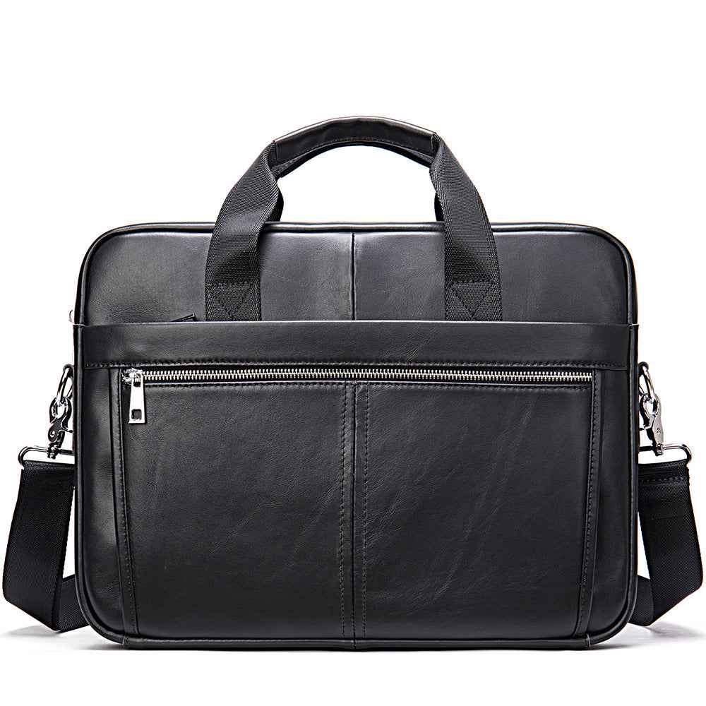 Fashion Personality Men's First Layer Cowhide Handbag