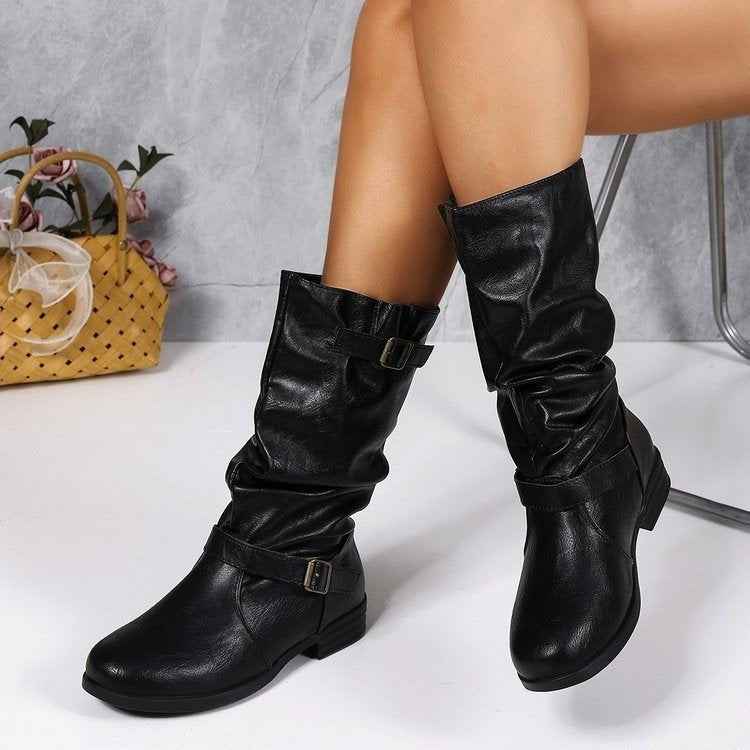 Fashionable And Comfortable Slip-on Martin Boots