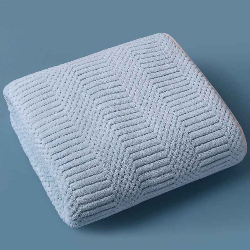 Water-absorbing Quick-drying Striped Coral Fleece Bath Towel