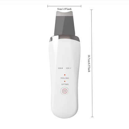 Electric Ultrasonic Skin Scrubber Face Spatula Home Ultrasonic Skin Scrubber Facial Cleaner Handheld Mini Derma Galvanica Tightening Face Scrubber Machine Skin Scrubber USB Ultrasonic - DropOnline.co