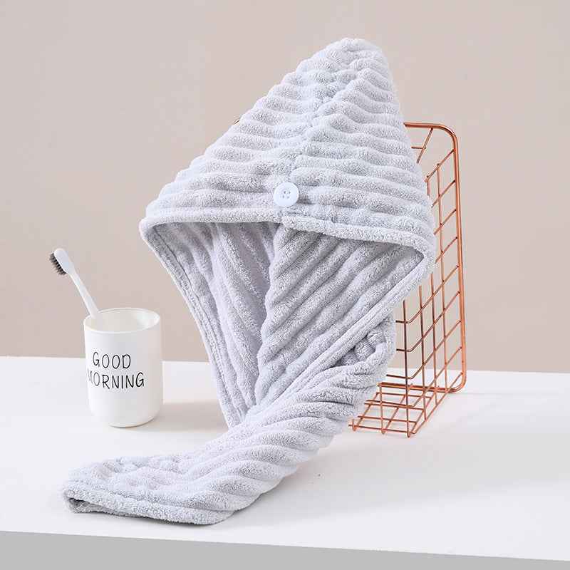 Candy Velvet Hair-drying Cap Thick Absorbent Headscarf